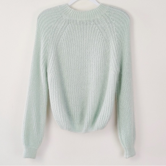 DOLCE CO Medium Made In Italy Wool-blend Knit Pullover Sweater Seafoam Green - Picture 7 of 7